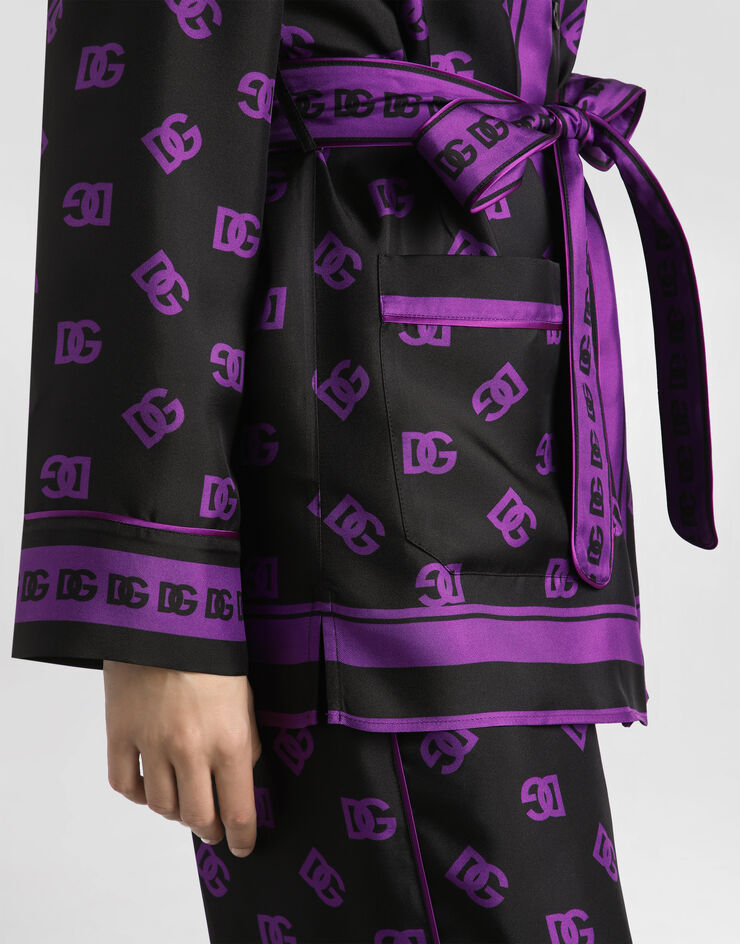 Dolce & Gabbana DG all-over print silk twill vanity shirt Print F5I89THI1Z7