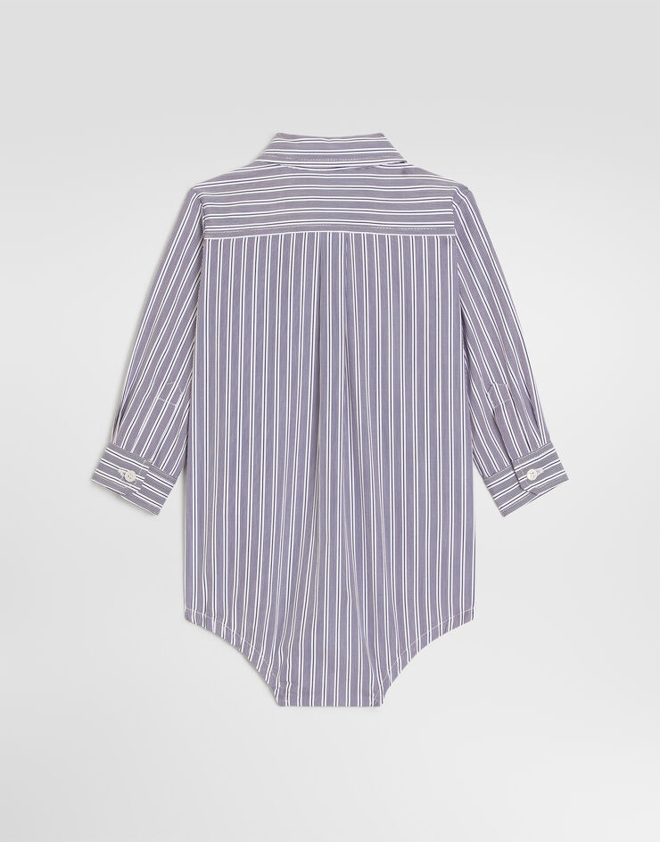 Dolce & Gabbana Striped poplin bodysuit with patch Dolce & Gabbana Striped poplin bodysuit with patch Multicolor L11O64FR532