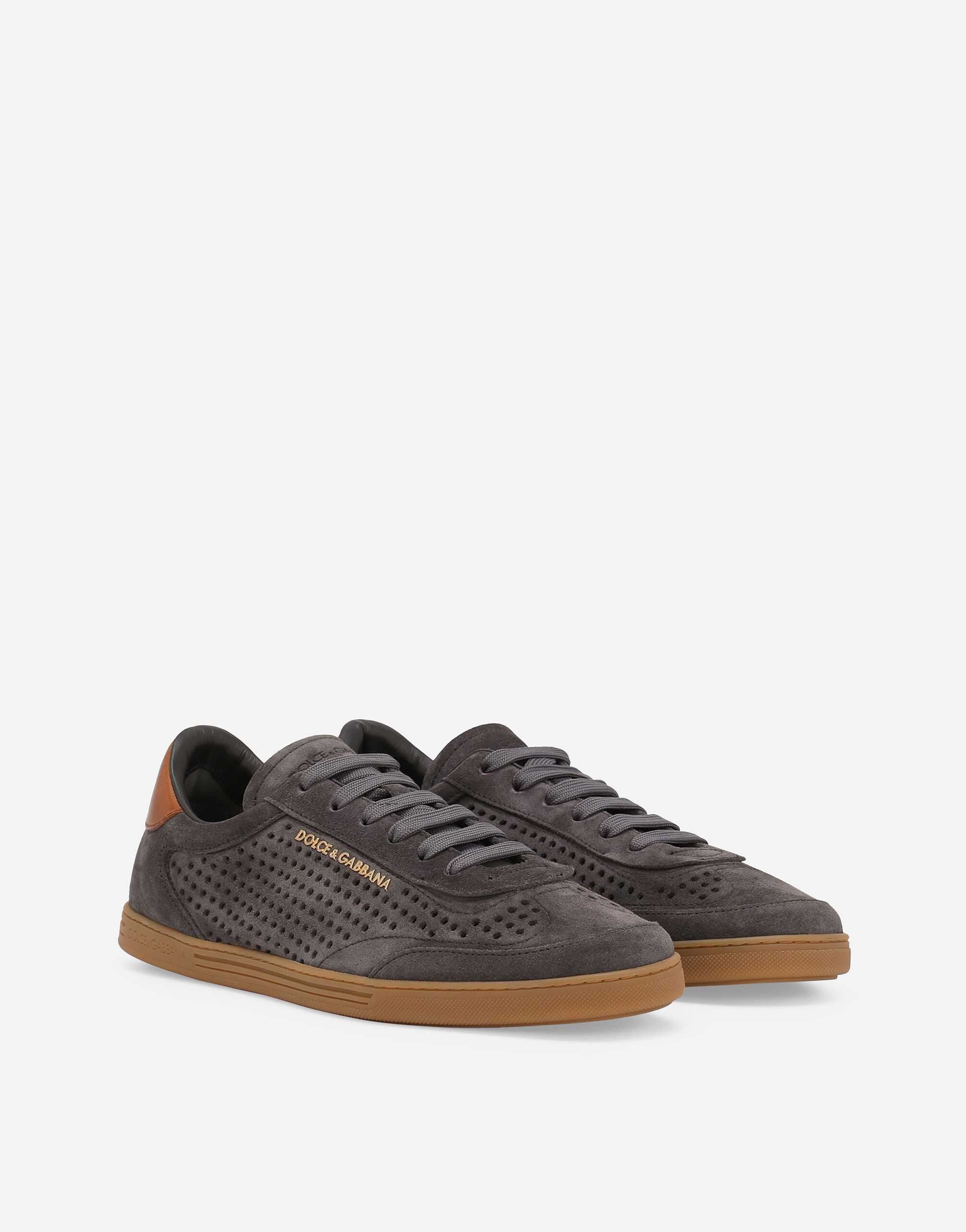 Suede Saint Tropez sneakers in Lilac for Men | Dolce&Gabbana®