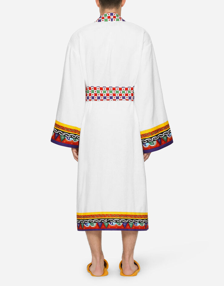 Dolce & Gabbana Cotton Terry Bathrobe Multicolor TCF010TCAGN