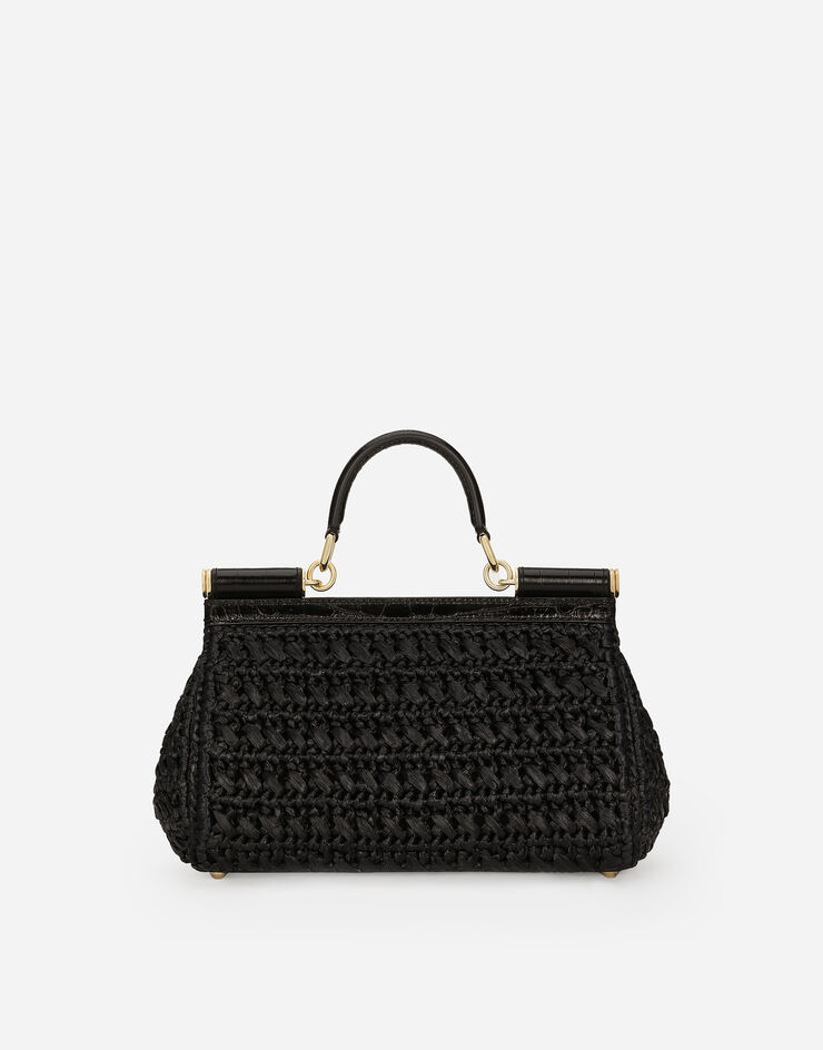 Dolce & Gabbana Bolso de mano Sicily alargado Negro BB7652A4666