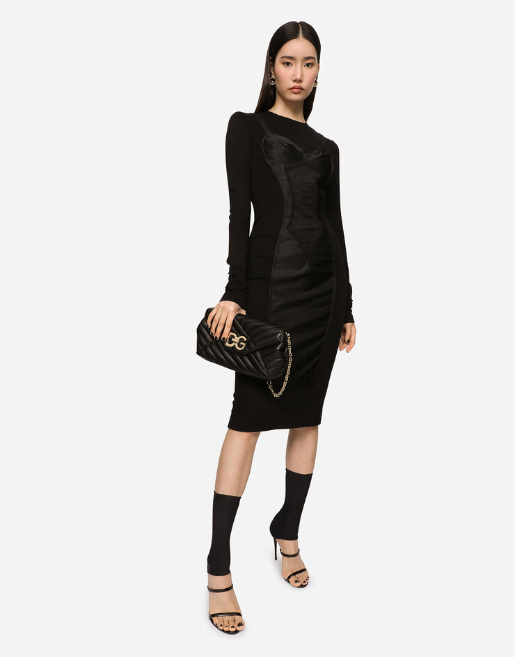 Dolce & Gabbana Jersey midi dress Black F6ARFTFUGKF