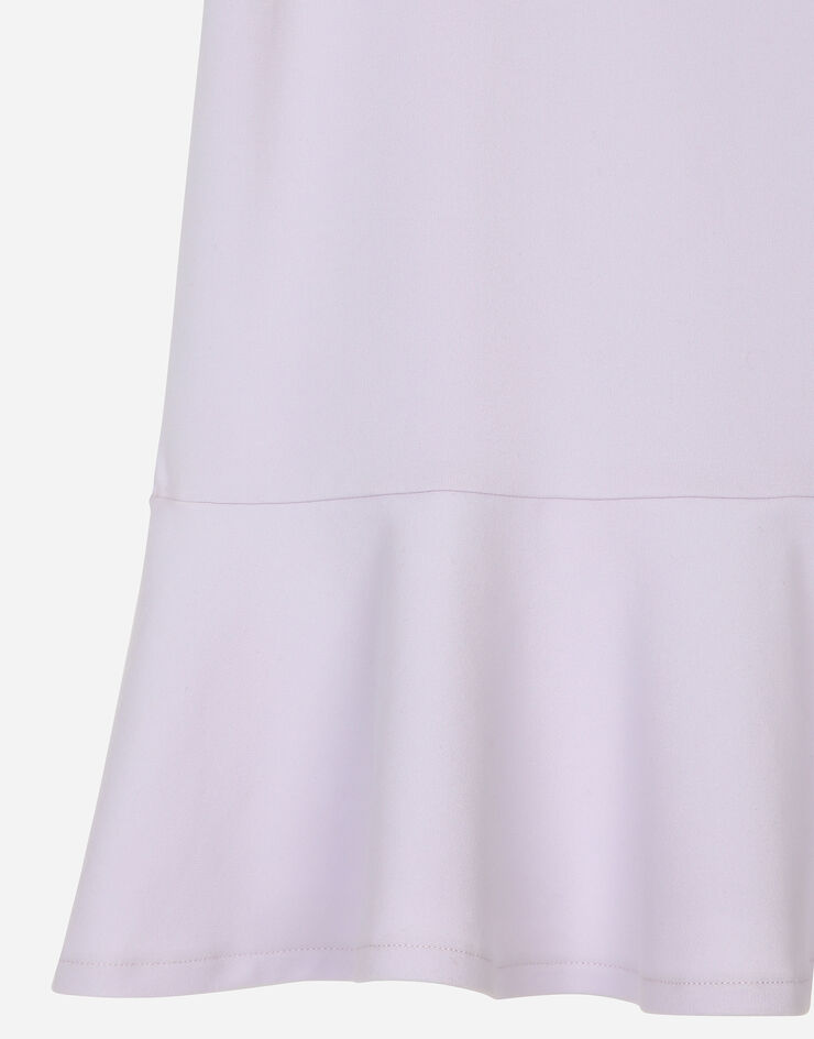 Dolce & Gabbana Jersey dress with Dolce&Gabbana logo Lilac L5JD9EG7NYT
