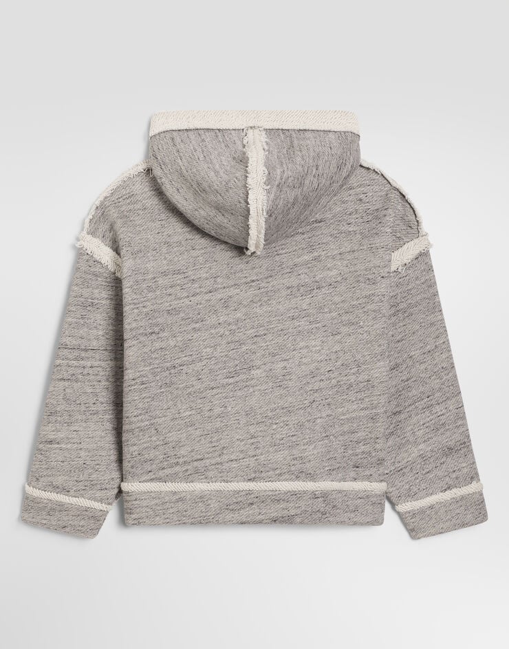 Dolce & Gabbana Cotton sweatshirt with logo Grey L4JWOCHU7Y4