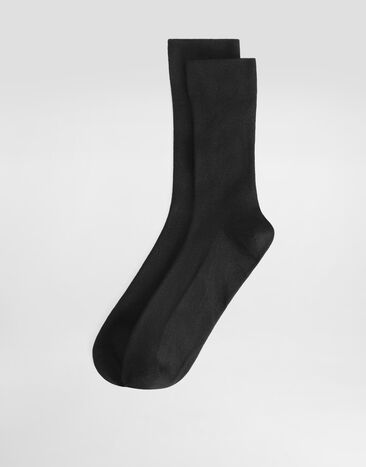 Dolce & Gabbana Ribbed socks Black GX09KTJFMNB