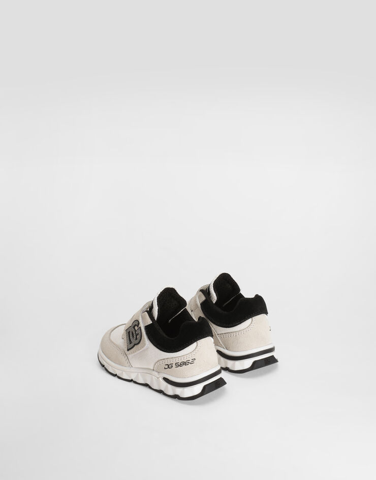 Dolce & Gabbana Sneakers en matières mélangées Blanc DN0199AA954