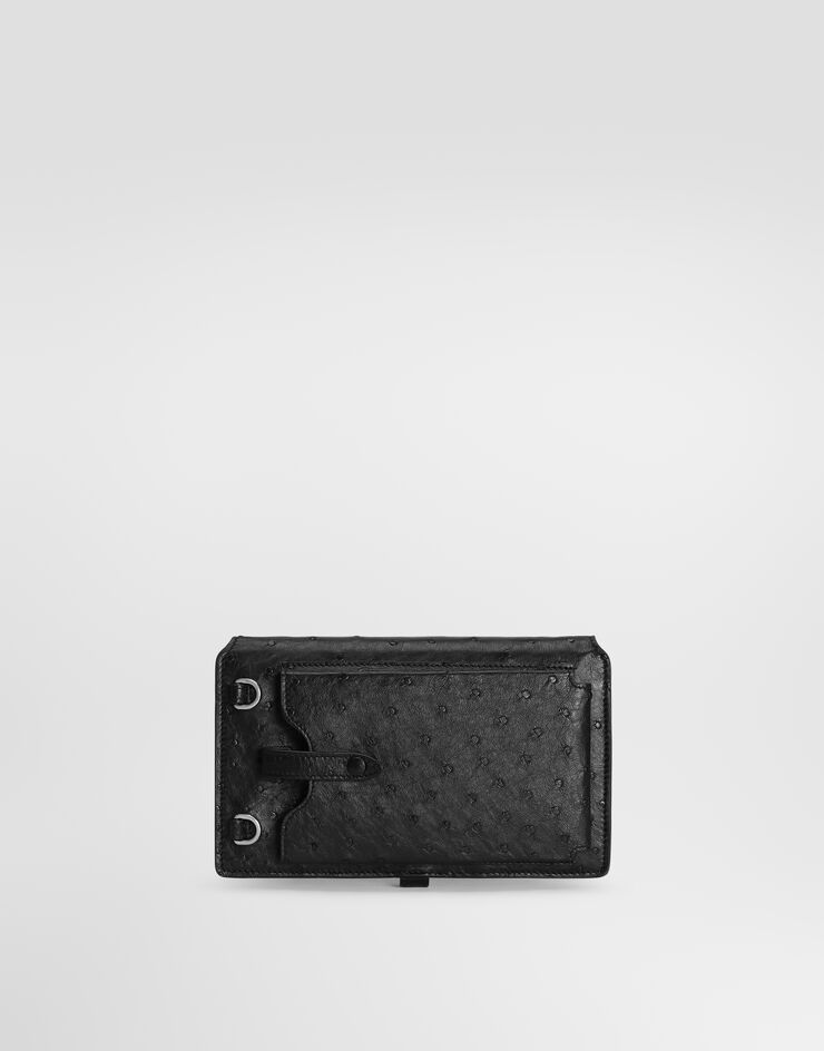 Dolce & Gabbana Ostrich leather crossbody minibag Dolce & Gabbana Ostrich leather crossbody minibag Black BM2766A8K00