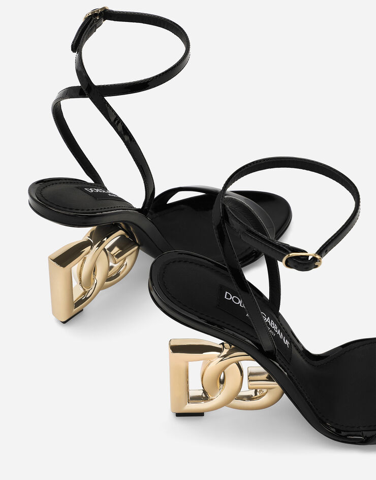 Dolce & Gabbana Patent leather sandals Black CR1610AP622