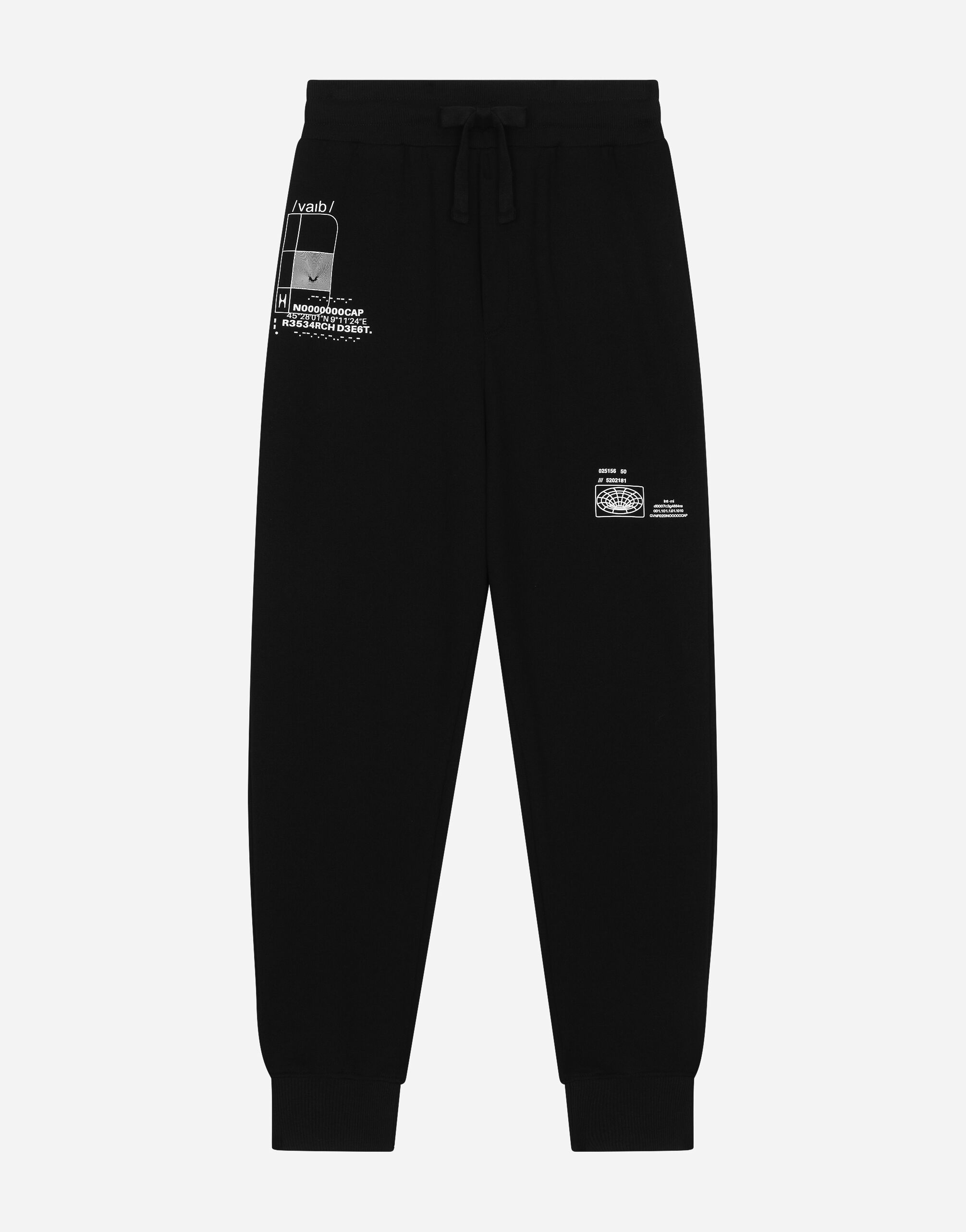 Jersey jogging pants with DGVIB3 detail in Black for