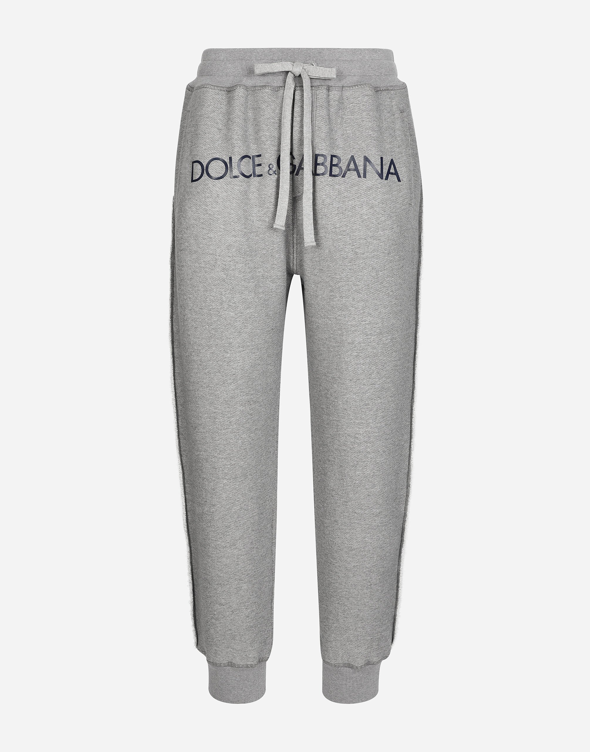 Dolce & Gabbana Jogging pants with Dolce&Gabbana logo Grey GP01PTFU4LB
