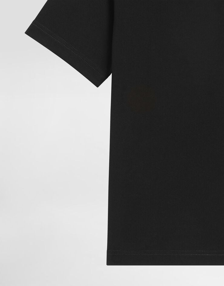 Dolce & Gabbana T-shirt en jersey à écusson Black L4JTHUG7P1P