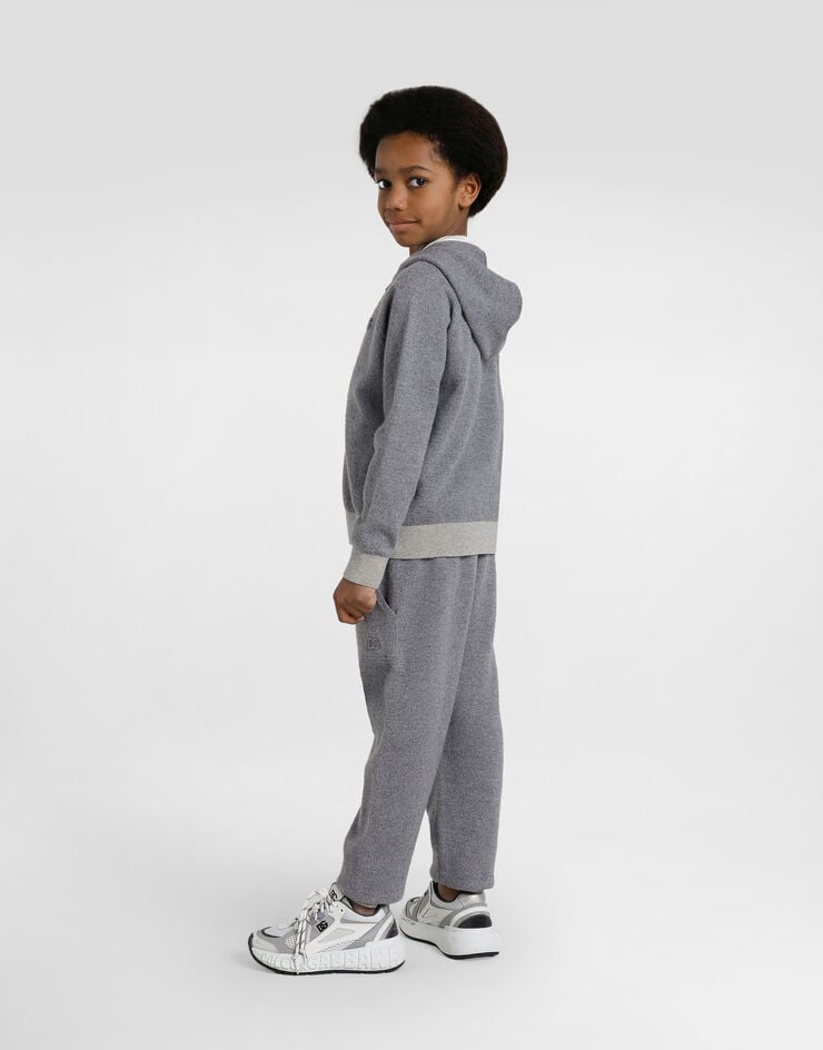 Dolce & Gabbana Wool and cashmere fleece cardigan Grey L4KWH7JGMB8