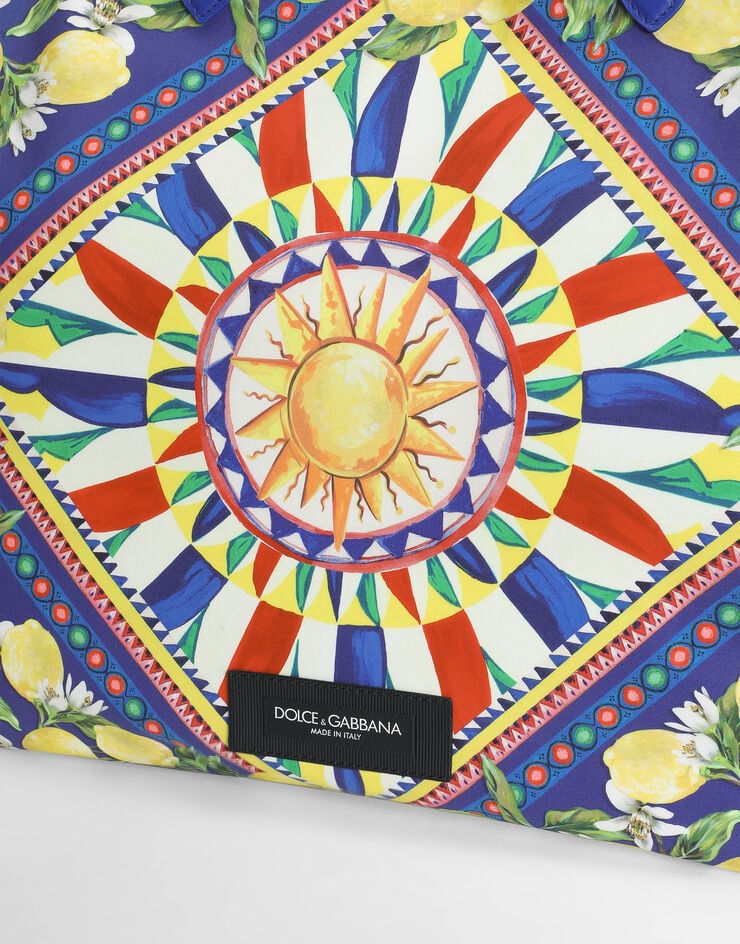 Dolce & Gabbana Essenza shopping bag in printed poplin Dolce & Gabbana Essenza shopping bag in printed poplin Multicolor BM2658A0645