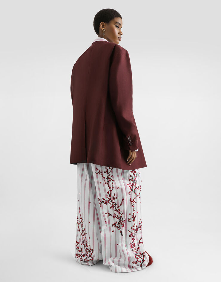 Dolce & Gabbana Vanity shirt with flower embroidery Multicolor F5U32ZGDDSU