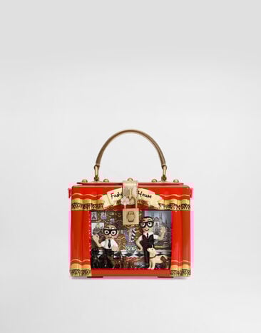 Dolce&Gabbana Dolce Box handbag in painted wood Multicolor BB5970AU690