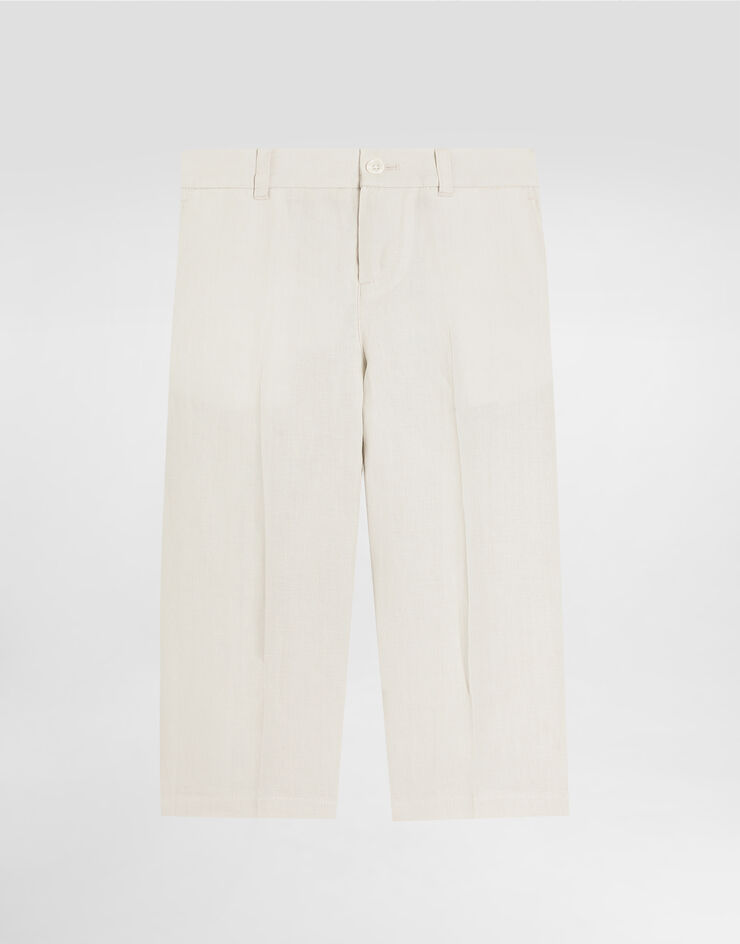 Dolce & Gabbana Linen trousers Beige L44P73FU4LH