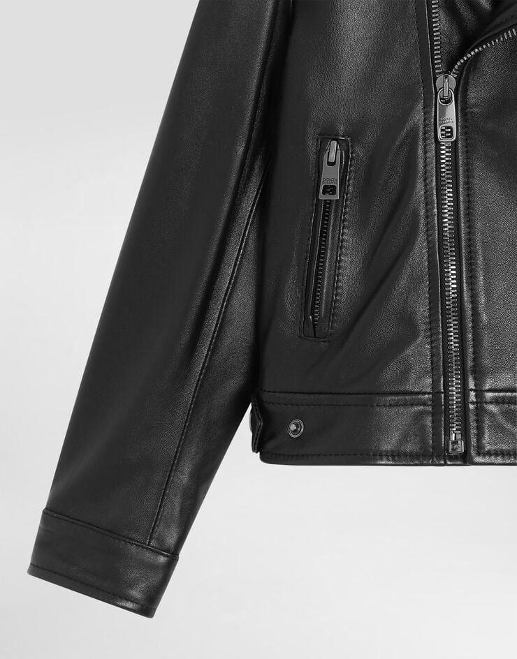 Dolce & Gabbana Nappa leather biker jacket Dolce & Gabbana Nappa leather biker jacket Black L53B00G7PUL