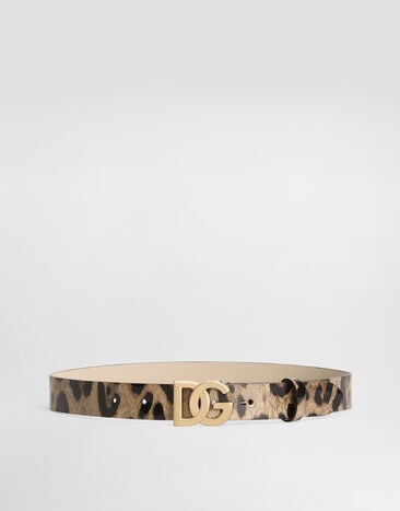 Dolce & Gabbana Printed polished calfskin belt Print EE0068AM568