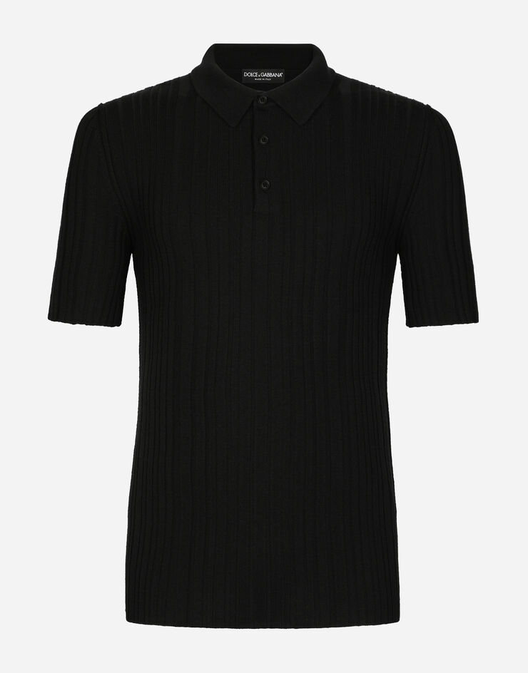 Dolce & Gabbana ポロシャツ ニット ウール ブラック GX495TJAVKY
