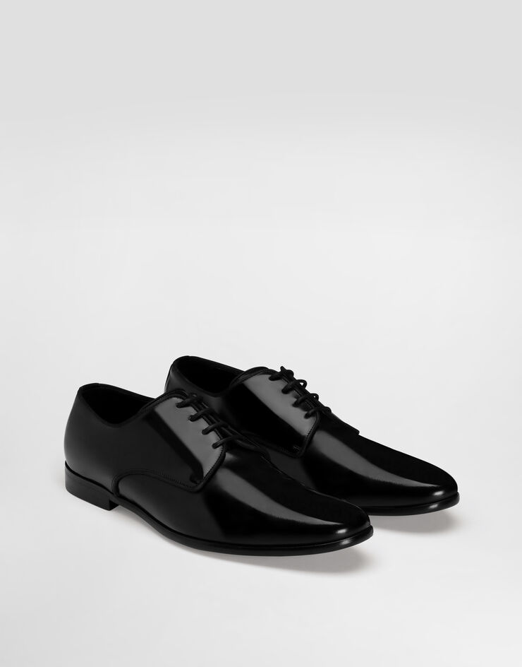 Dolce & Gabbana Derby aus gebürstetem Kalbsleder Schwarz A10703A1203