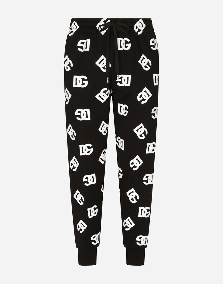 Jersey jacquard jogging pants with DG logo