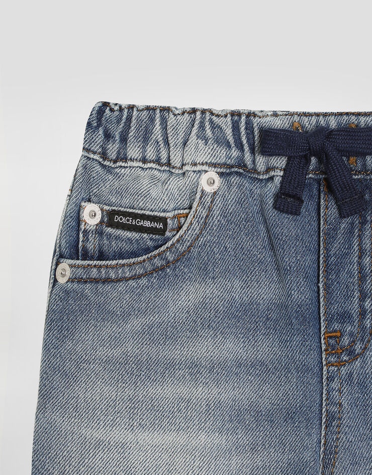 Dolce & Gabbana Denim bermuda shorts with salt&pepper wash Multicolor L14Q17LDD83