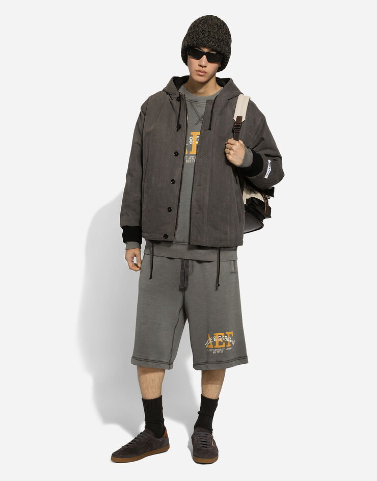 Dolce & Gabbana 衬垫含衬连帽飞行夹克 灰 G9BASTHUMT0
