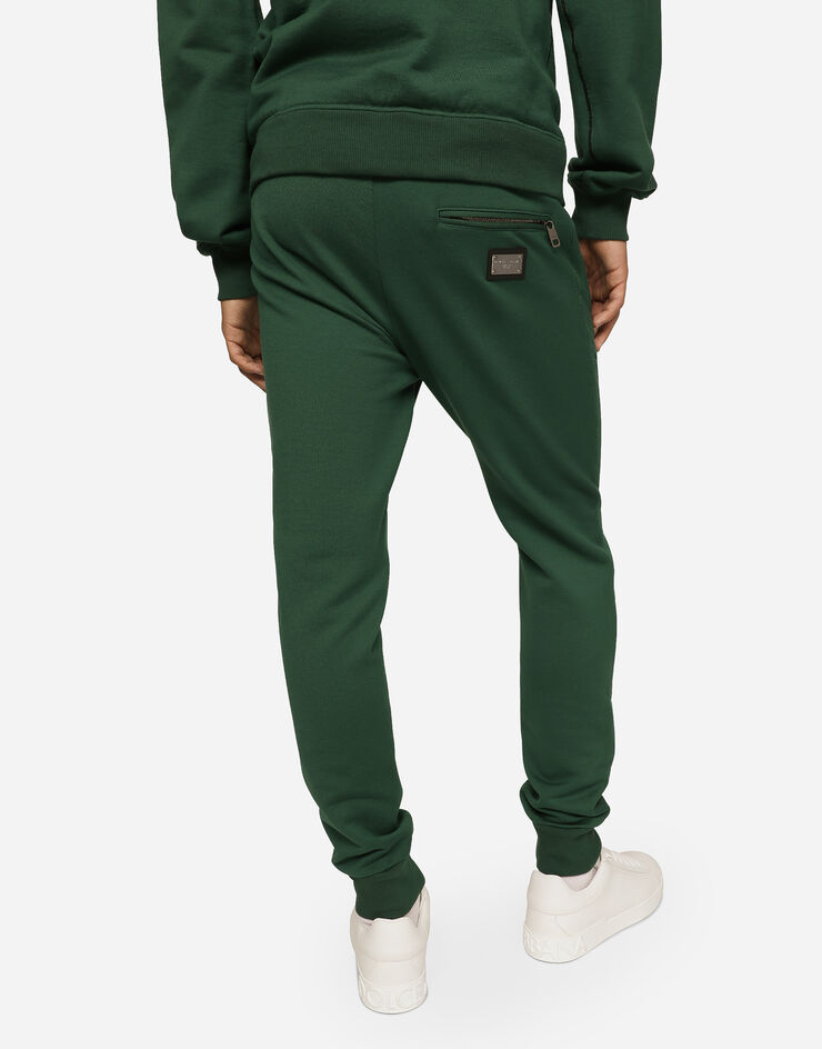 Dolce&Gabbana Jersey jogging pants with branded tag Multicolor GVXQHTG7F2G