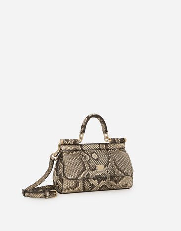 Dolce & Gabbana Bolso Sicily mini en piel de pitón Amarillo BB7116A2111