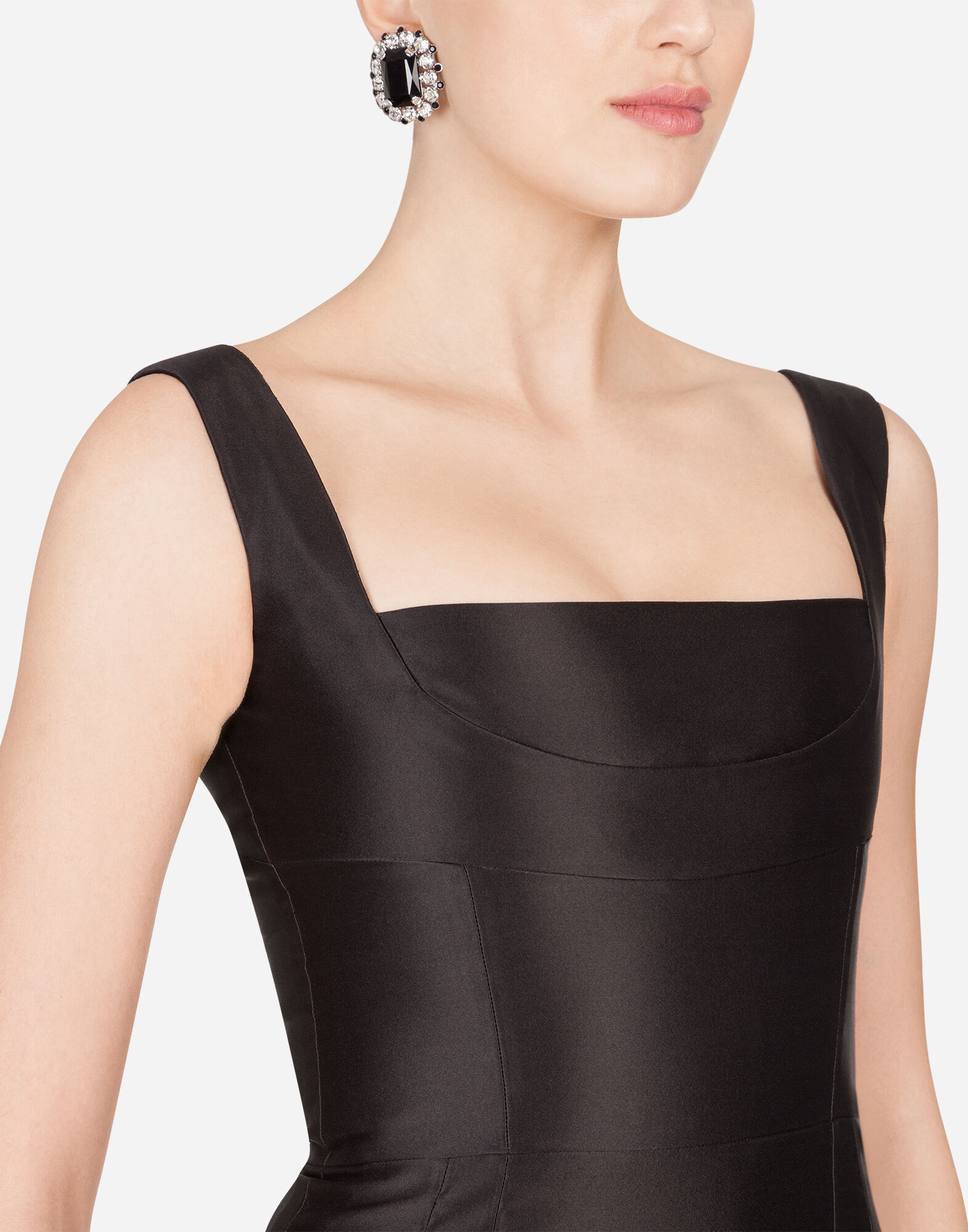 Dolce & Gabbana☆サテン ミディ丈 シースドレス Duchess satin midi dress