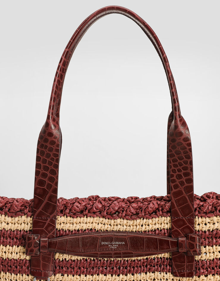 Dolce & Gabbana Bolso shopper de rafia Multicolor BM2453A9U63