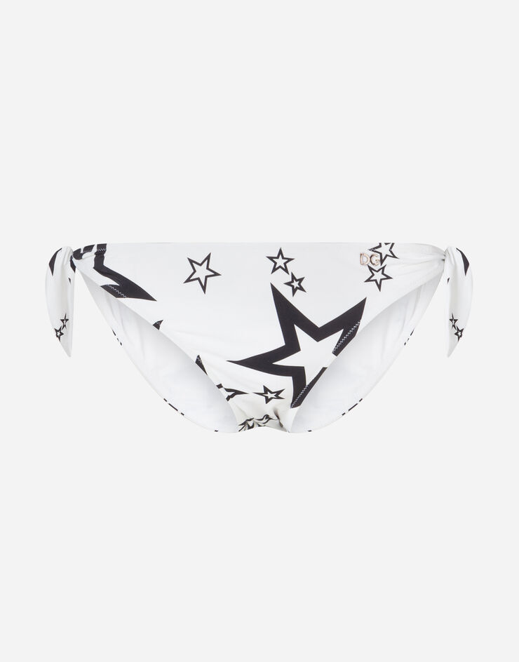 Dolce & Gabbana MILLENNIALS STAR PRINT BIKINI BOTTOMS WITH BOWS NATA O2A06JFSGRT