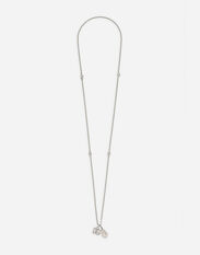 Dolce & Gabbana Teardrop necklace with DG logo Black GH706ZGH892