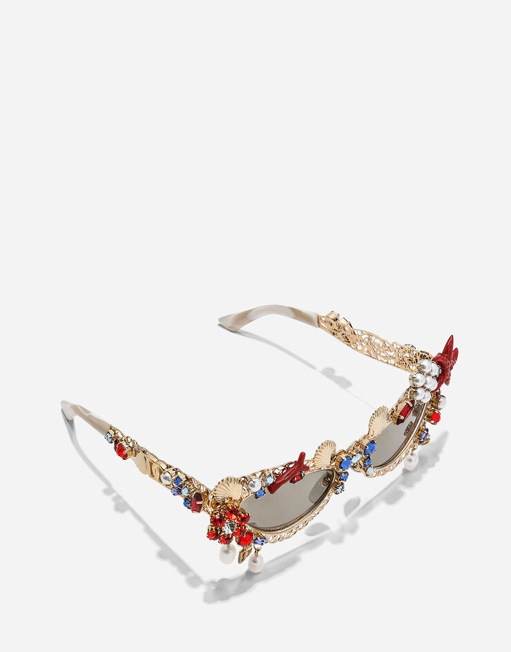 Dolce & Gabbana نظارة شمسية كابري ذهبي VG2313VM25A