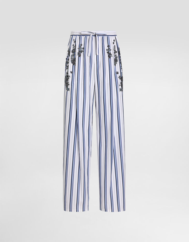 Dolce & Gabbana Vanity trousers with embroidery Multicolor GP1N9ZGK391