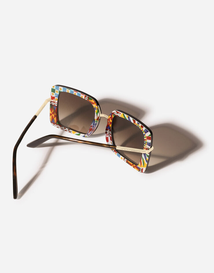 Dolce & Gabbana DNA Sunglasses Havana on  carretto print VG4491VP713