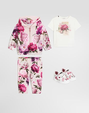 Dolce & Gabbana Peony-print fleece trousers Multicolor L2JPIOG7QWQ