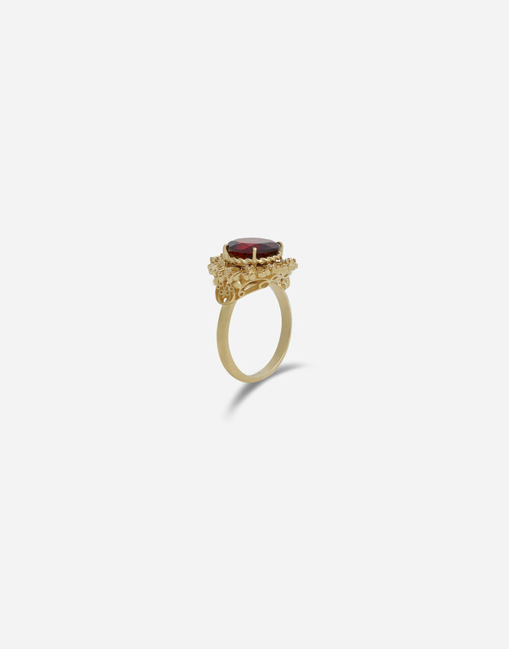 Dolce & Gabbana خاتم باروك من الذهب الأصفر وعقيق الرودوليت ذهبي WRFB1GWGA00