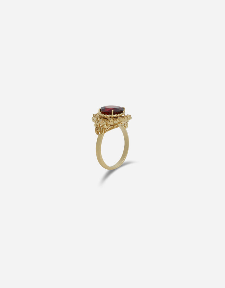 Dolce & Gabbana Bague baroque en or jaune avec grenat rhodolite Doré WRFB1GWGA00