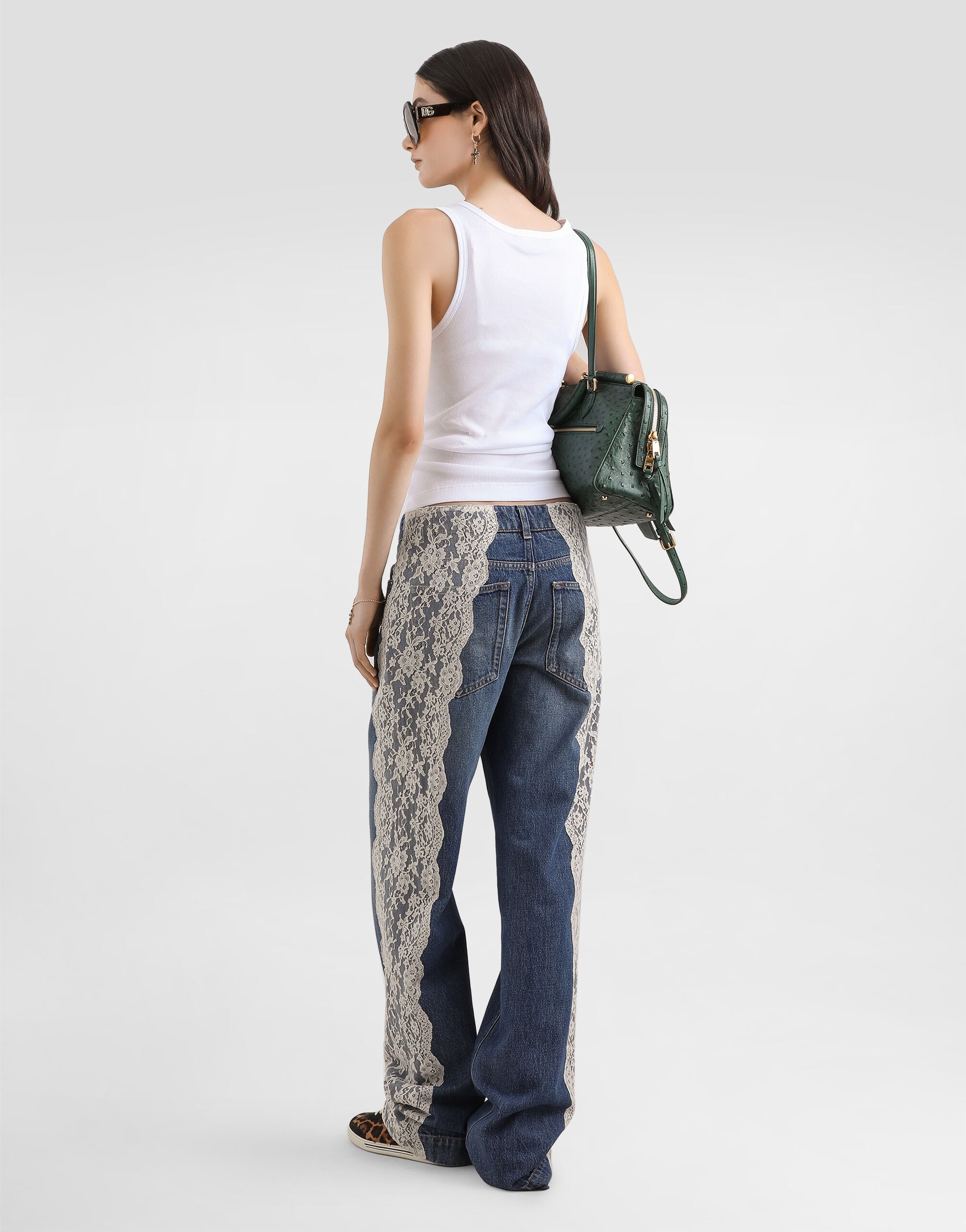 5-pocket denim trousers in Multicolor for Women | Dolce&Gabbana® US
