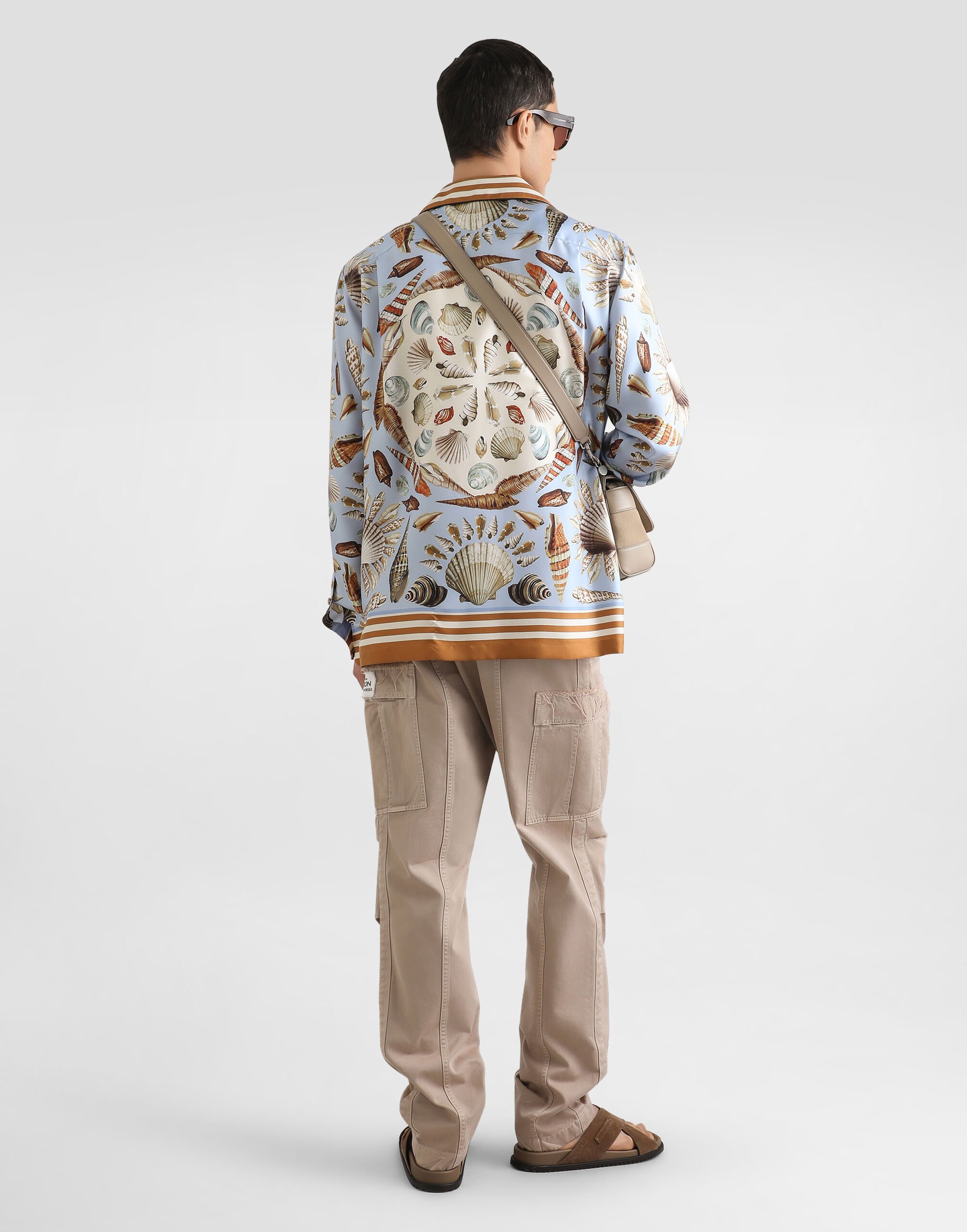 Tシャツ・カットソー DOLCE & GABBANA MULTICOLOUR SILK BLEND TOP Dolce & Gabbana Multicolor Graphic Short Sleeve Men's T