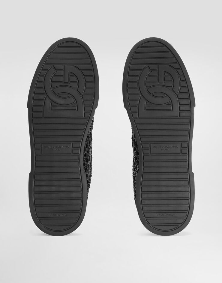 Dolce & Gabbana Sneaker Portofino aus geflochtenem Leder Dolce & Gabbana Sneaker Portofino aus geflochtenem Leder Black CS2350A0806