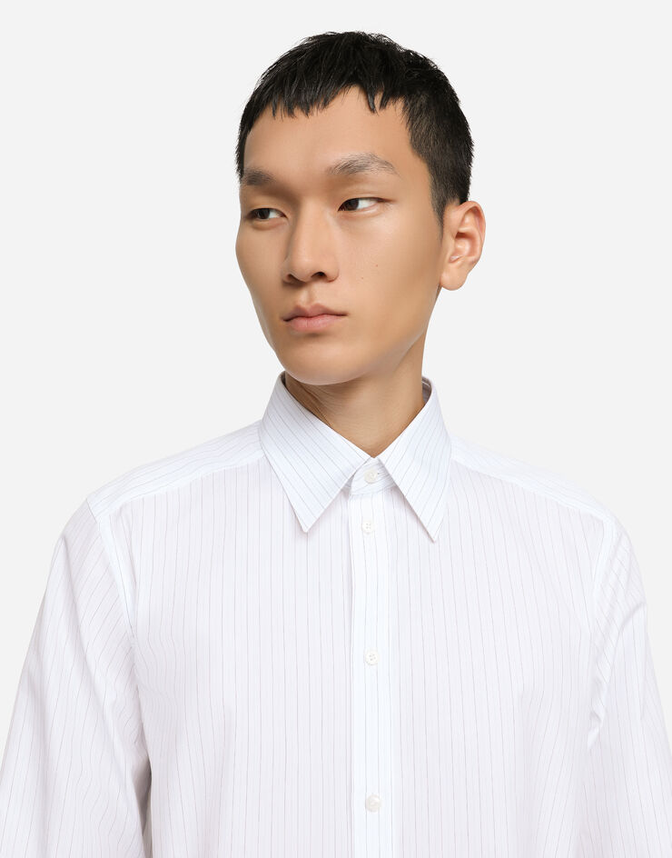Dolce&Gabbana Striped cotton Martini-fit shirt Multicolor G5JE8TFR5ZE