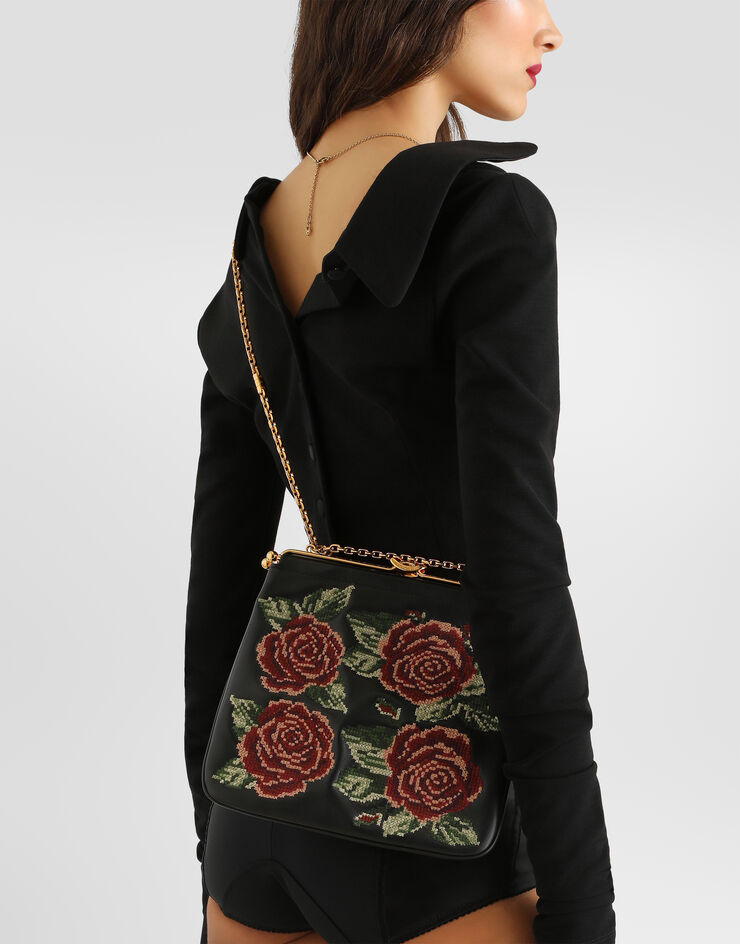 Dolce & Gabbana 숄더 크로스바디 백 DINA 파인 스티치 자수 장식 멀티 컬러 BB8009A3T43