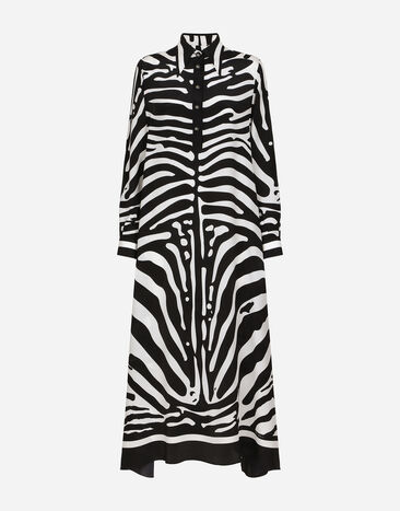 Dolce & Gabbana Zebra-print crepe de chine caftan Multicolor F6AFATHI1DU
