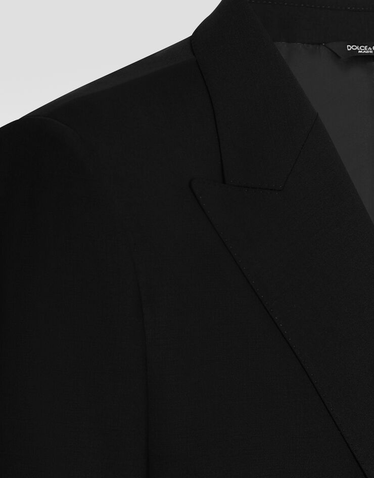Dolce & Gabbana Sicilia light double-breasted wool jacket Black G2TV8TFUBG5