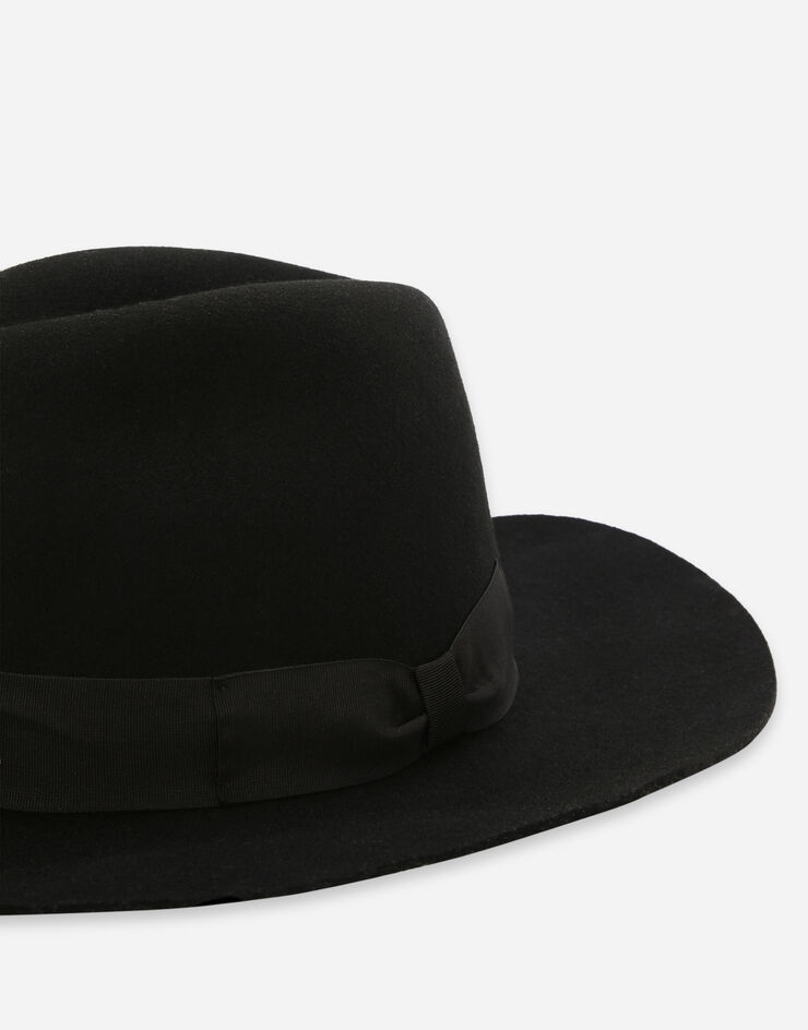 Dolce&Gabbana Wool felt fedora hat Black GH596AGH094