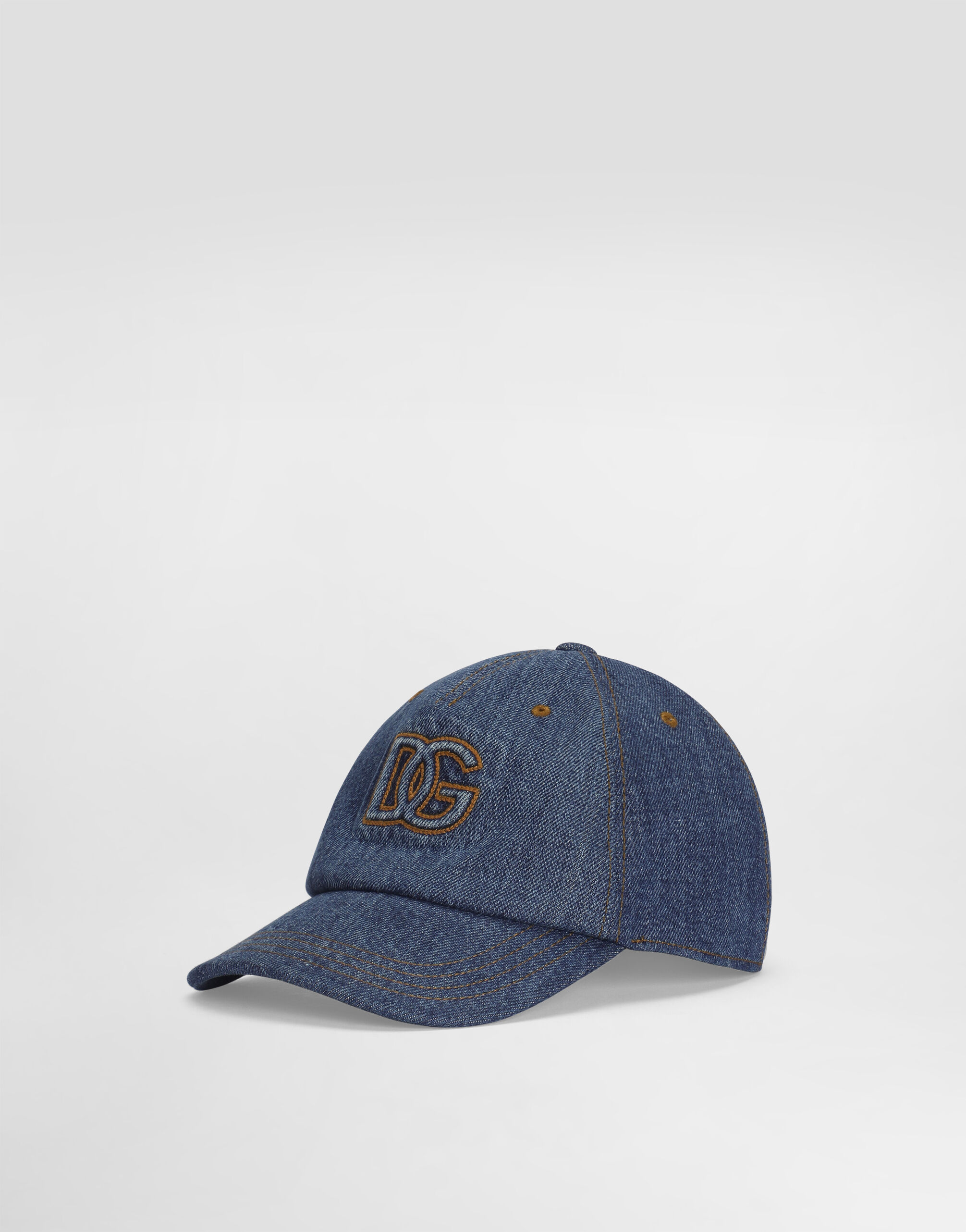 DOLCE&GABBANA キッズロゴキャップ Denim baseball hat with logo in Multicolor for Boys | Dolce&Gabbana®