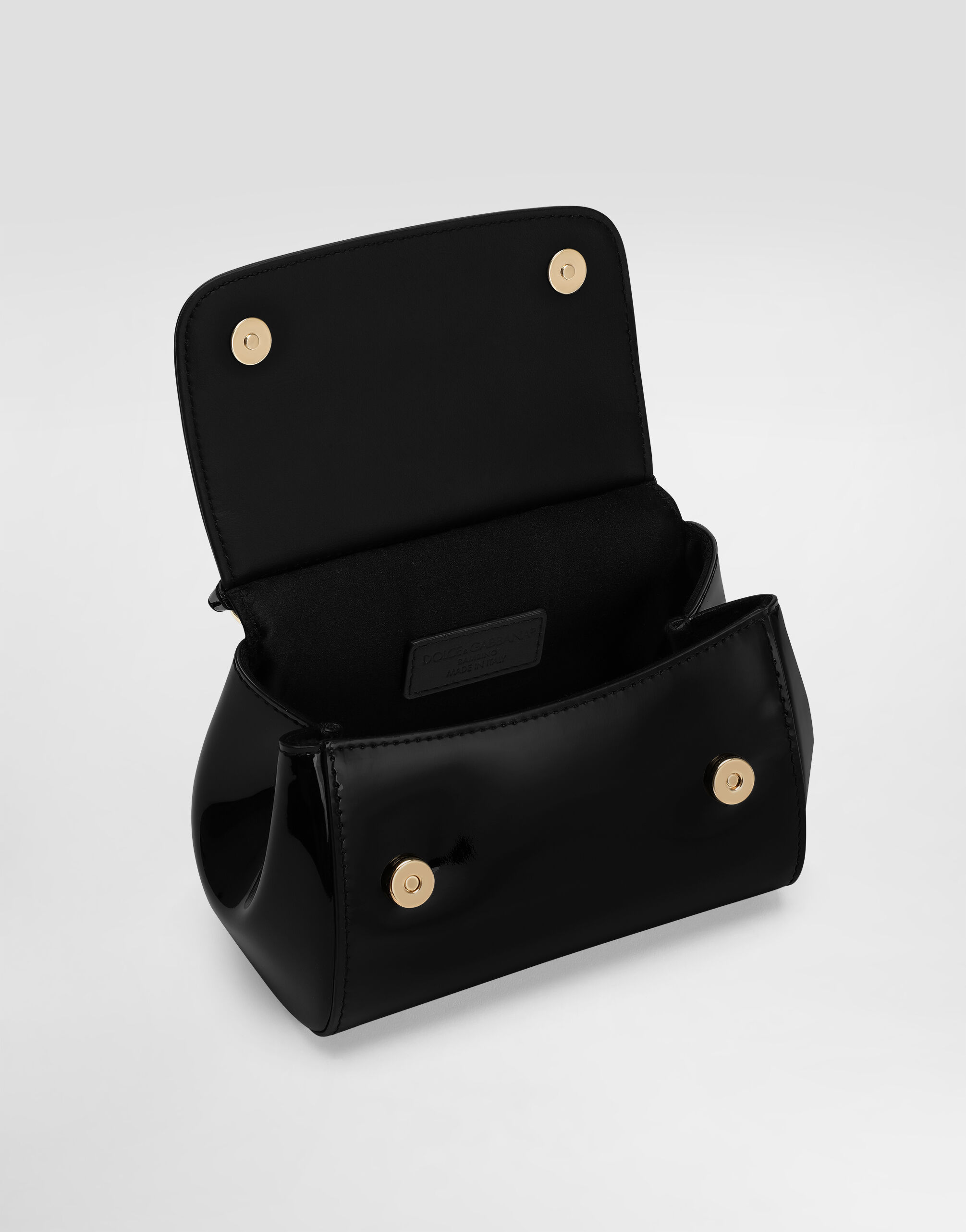 Patent leather mini Sicily bag in Black for Girls
