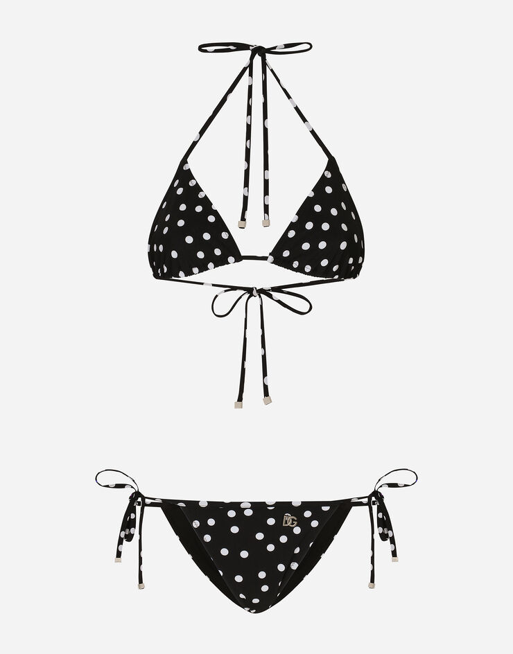 Dolce & Gabbana Polka-dot triangle bikini Print O8A02JFSG8C